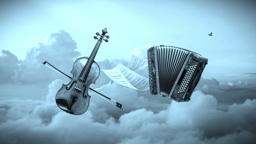 DECORATIVE IMAGE OF Violin and a Bandoneon